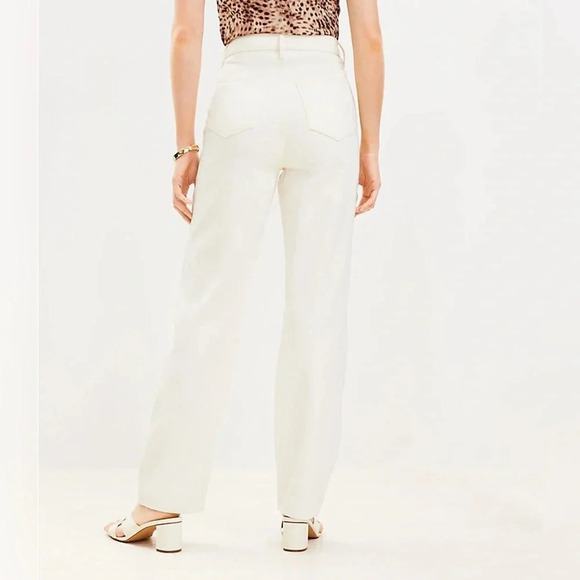 LOFT High Rise Full Length Straight Jeans in Popcorn 29/8 - Picture 2 of 10